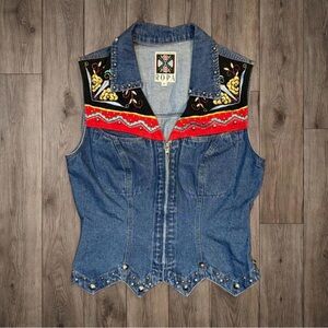 Vintage Hairston Roberson Ropa Denim Vest